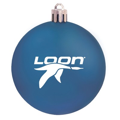 Matte Blue Shatterproof Ball Ornament 80 Mm