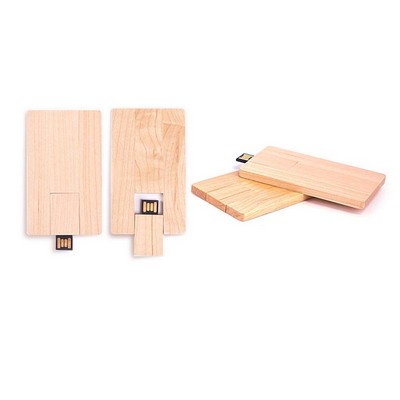 4 GB Wooden Credit Card USB Flash Drive