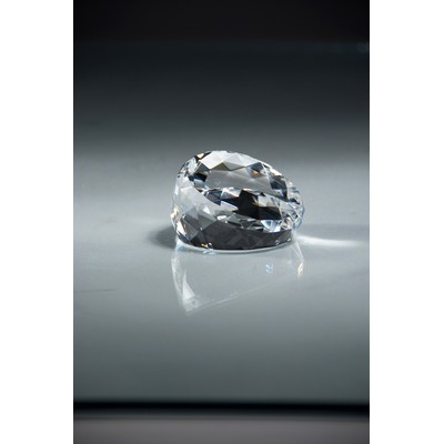 Small Crystal Faceted Diamond Paperweight