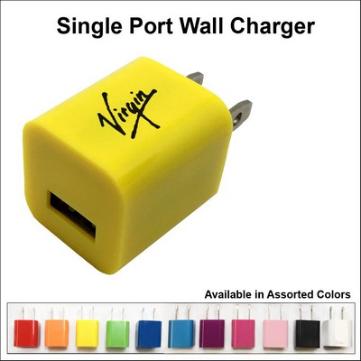 Single Port USB Wall Charger - Yellow