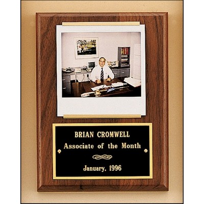 Solid American Walnut Plaque and Photograph Holder