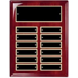 Rosewood Perpetual Plaque, 9 x 12", 12 plates