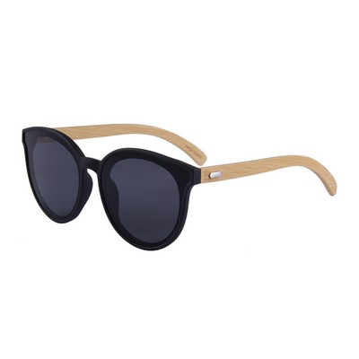 Bamboo Sunglasses -Smoke Lenses - Matte Black Frames