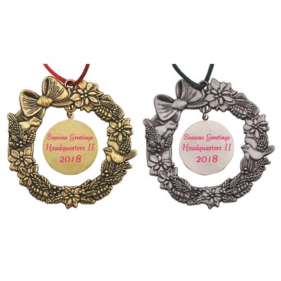 Wreath w/ Dangle MasterCast Design Cast Ornament