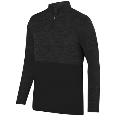 Augusta Adult Shadow Tonal Heather Quarter-Zip Pullover