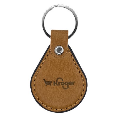 Leather Teardrop Keyring