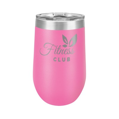 16 Oz. Pink Polar Camel Stemless Tumbler