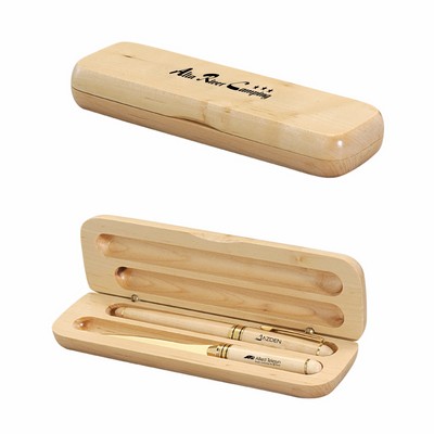 Maplewood Case w/Pen & Letter Opener Gift Set