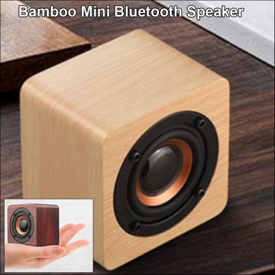 Bamboo Mini Bluetooth Speaker - Light Wood