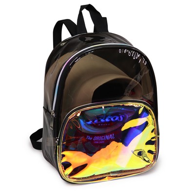 Transparent black/Iridescent Gold backpack