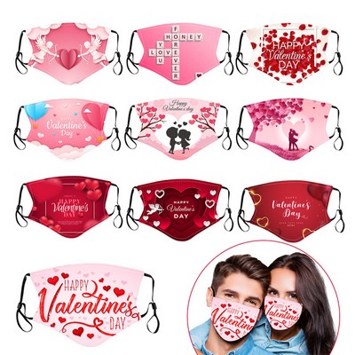 Valentine's Face Mask With Pocket For Filter