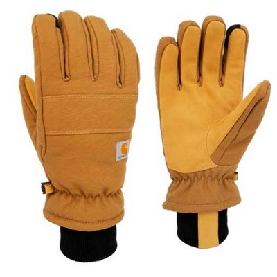 Carhartt® Men's Insulated Duck/Synthetic Leather Knit Cuff Glove