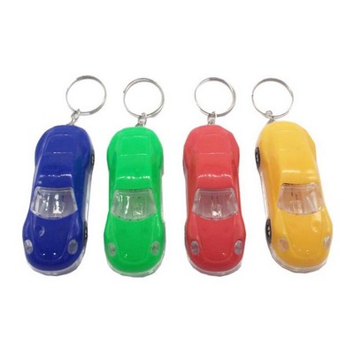 Plastic Race Car LED Keychain