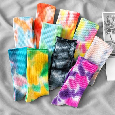 Tie Dye Crew Socks