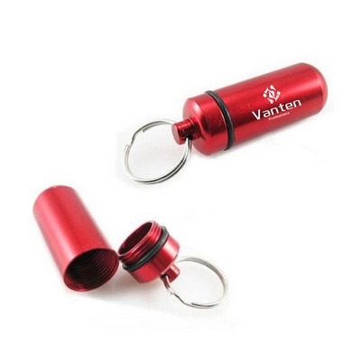 Aluminum Pill Box Key Chain