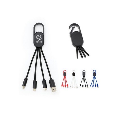 3-In-1 Charging Buddy With Carabiner Clip