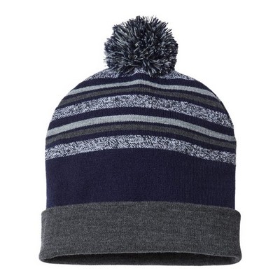 Cap America® USA-Made Striped Beanie