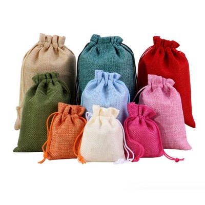 Natural Linen Drawstring Pouch