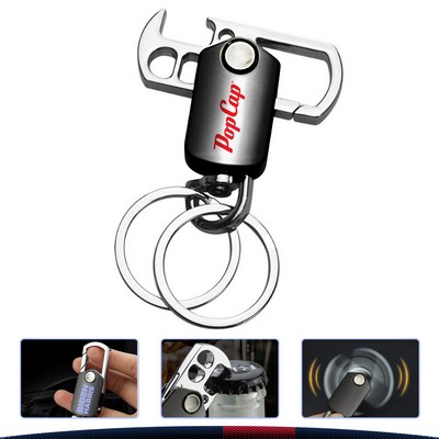 Multifunctional Corkscrew Keychain