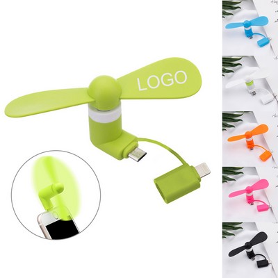 Mini 2-in-1 Cell Phone Fan