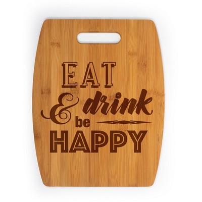 11.8" x 15" Barrel Shaped Bamboo Cutting Board