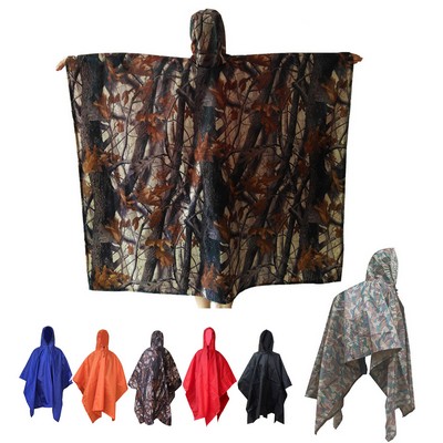 3-in-1 Multi-Function Raincoat Poncho Mat Tent