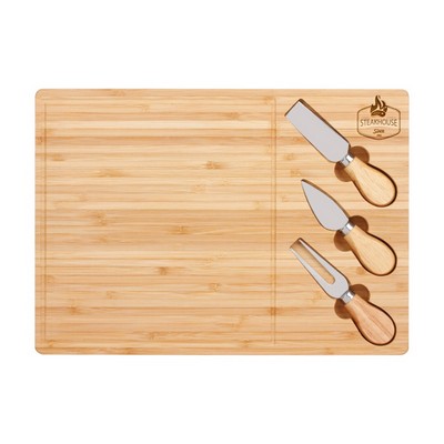 Brie Bamboo Cheese Board Set