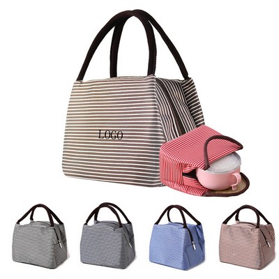 Zipper Closed Oxford Lunch Bags/Food Tote