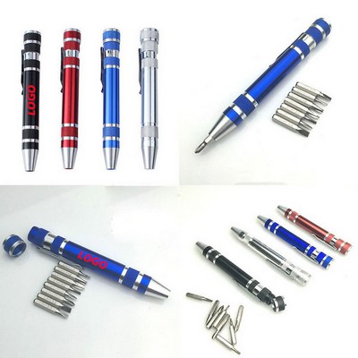 8 in 1 Aluminum Screwdriver Kit