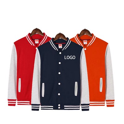 Winter Fleece Thickening Baseball Jacket