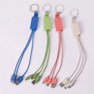 Wheat Straw USB Cable Splitter