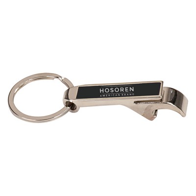 2 1/2" Black Bottle Opener Keychain