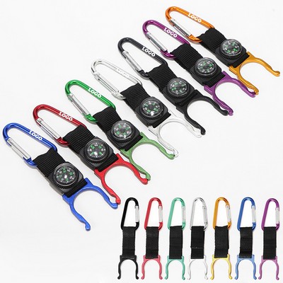 Carabiner With Compass And Bottle Holder