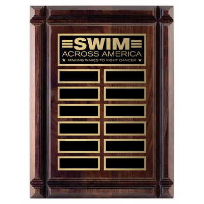 Genuine Walnut Deep Groove Plaque, Award Trophy, x1