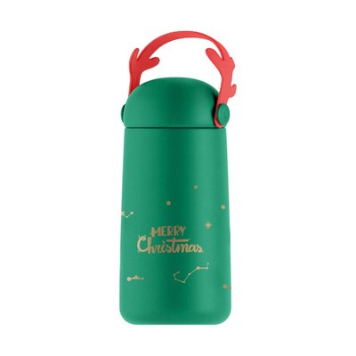 Cute Cartoon Christmas Antlers Stainless Steel Insulated Bottle