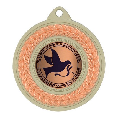 Paragon Medal - Holder Medal - Bright Bronze/Matte Silver Award Trophy, "