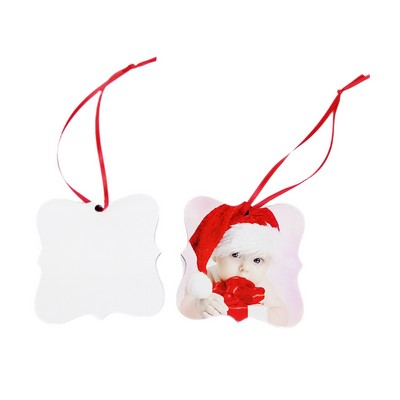 Square Frame MDF Christmas Ornament