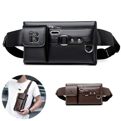 PU Leather Man's Shoulder Bag