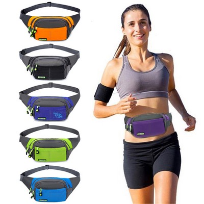 Multicolor Zipper Fanny Pack