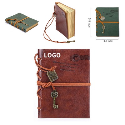 160 Sheets 320 Pages 5 Inches Blank Paper Leather Writing Journal Notebook