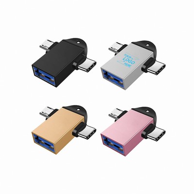 2 in 1 USB C and Micro USB OTG Adapter