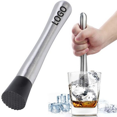 8 Inch Stainless Steel Drink Muddler for Cocktail/Fruit/Ice