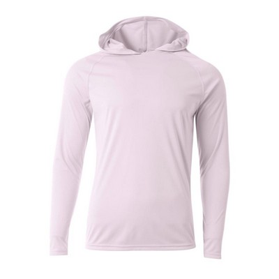 A4 Men's Cooling Performance Long-Sleeve Hooded T-shirt