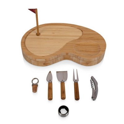 Picnic Time Sand Trap Golf Cheese Cutting Board & Tools Set