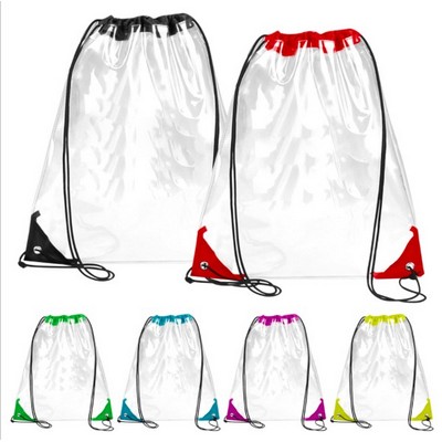 PVC Transparent Drawstring Backpack