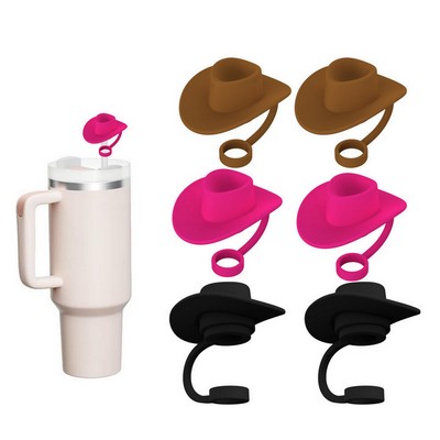 Cowboy Hat Shaped Silicone Straw Stoppers