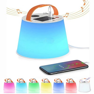 Solar Bluetooth Speaker Lantern for Camping