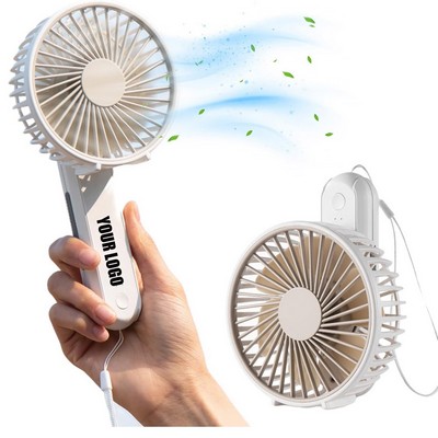 Mini Portable Fan With Lanyard 3 Speeds Level