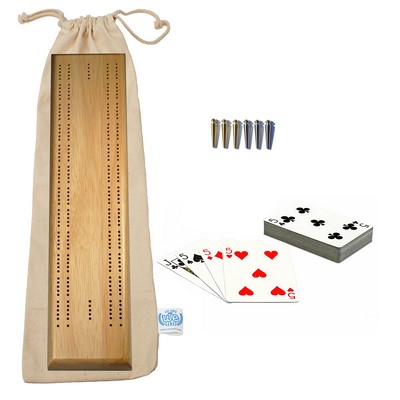 Deluxe Cribbage Set - Solid Wood with Sprint 2 Track Board