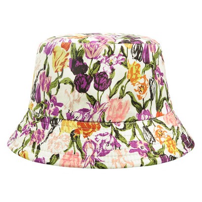 #1 Geometric Tie-dye Flower Pattern Basin Cap Bucket Hat